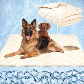 wegreeco Dog Cooling Mat,Lightweight Cooling Blanket for Dogs and Cats,Cooling Pad for Dog Large,Pet Weighted Cooling Blanket for Dogs Cute Dog L