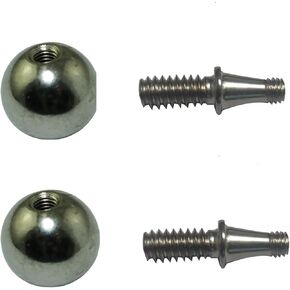 2 Sets Metal Adapters for Heads Steel Ball Head Metal Ball Inner Thread Head Swivel Fittings M5 Screw Holes 1/4 Screw Rod 20mm Diameter Direct Broadcast Bracket Fittings