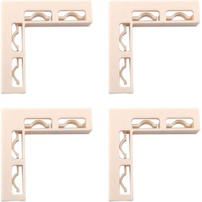 4PCS Adjustable Photo Backboard Holder Plastic Backdrop Fixing Clip 2.5x0.66 inches Corner Clip Photo Prop Clip for Desktop Photography Food Commercials Cosmetic Backboard Holder White