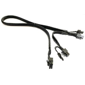 PCIe Cable for Corsair, 24inch Male 8-Pin to PCIe 6+2-Pin Dual Cable Connectors GPU Power Supply Splitter Adapter Cable for Corsair Modular Power Supply