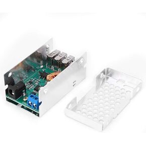 24V/12V to 5V 5A 4 USB Output Step Down Power Supply Module Buck Converter Voltage Regulator with Aluminum Shell