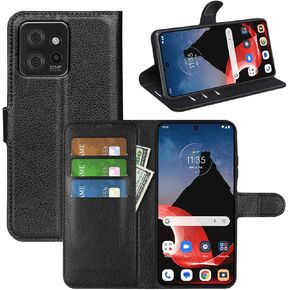 Flip Case for Motorola ThinkPhone Wallet PU Leather Magnetic Protective Cellphone Case for Moto Think Phone 5G Folio Book Cover with Stand (Purple)