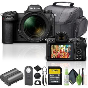 Nikon Z6 III Mirrorless Camera with 24-70mm f/4 S Lens Bundle with 64GB UHS-II SDXC Memory Card + Lens Cleaning Kit + Camara Bag +Wireless Remote Shutter Release (Renewed)