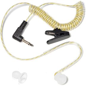 TWAYRDIO 3.5mm Listen Only Earpiece for Two-Way Radios and Radio Speaker Mics, Receive Only Balanced Armature Ear Piece Headset with Replacement Soft Earbud for Law Enforcement Use