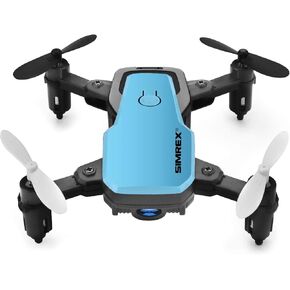X300C Mini Drone RC Quadcopter Foldable Altitude Hold Headless RTF 360 Degree FPV Video WiFi 720P HD Camera 6-Axis Gyro 4CH 2.4Ghz Remote Control Super Easy Fly for Training Blue