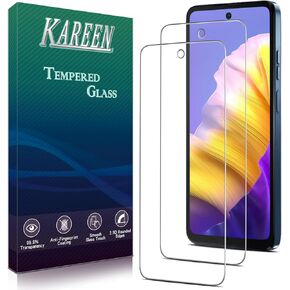KAREEN [2 pack] Designed for Motorola Moto G Play 2024 Tempered Glass Screen Protector, 9H Hardness, Easy to Install, Case Friendly