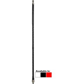 PROCOMM - BTF2-W White 2.25' Tall TOP Load 1/4 Wave Heavy Duty TUNEABLE TIP Fiberglass CB Antenna