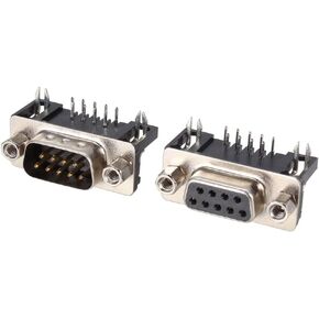uxcell 5 Pairs RS232 Serial DB9 DB-9 9-Pin Male & Female Connector Jack Socket