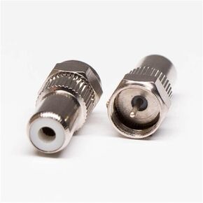 2PCS F Type Male to RCA Female Adapter Coaxial Connector Straight RCA Female to Male F Type Adapter