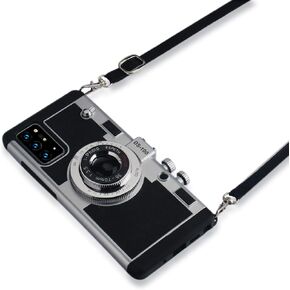 حافظة هاتف Awsaccy Emily in Paris لهاتف Samsung Galaxy S24 Ultra 5G 6.8 بوصة حافظة كاميرا غطاء كلاسيكي لطيف ثلاثي الأبعاد تصميم فريد من نوعه حافظة سيليكون مع حزام رقبة قابل للإزالة للفتيات والنساء باللون الأسود in Kuwait