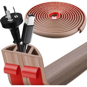 Pangda 20ft Floor Cord Cover 0.47x0.27 Self Adhesive Cord Hider Floor Cord Protector Hide Cord on Floor Cable Cavity Management Power Cord Protector Floor Electric Cord Covers for Offices Exhibitions