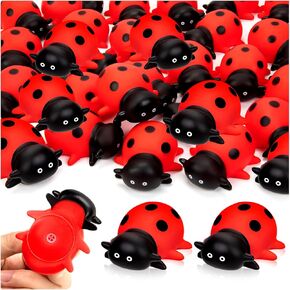 25Pcs Mini Ladybug Toys, Lady Bugs Realistic Bath Animals, Ladybug for Floating Bathtub Toys Summer Birthday Gathering Decorations