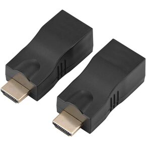 WESE 2X HDMI 30m to RJ45 Network Cable Extender Converter Repeater Over CAT-5e CAT6, TX Transmitter and RX Receiver HDMI Extender, 1080P 4k 2k HDMI to RJ45 Extender, Support HDMI1.4 3D / HDCP1.1/1.2