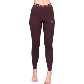 Kari Traa Klara High Waisted Base Layer Pants - 100% Merino Wool Thermal Pants, Pine, Large