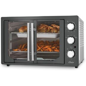 Oster Extra-Large French Door Air Fry Countertop Oven, Silver