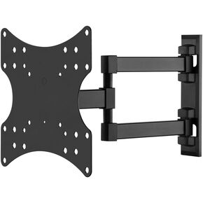 Monoprice Full Motion Single-Stud TV Wall Mount Bracket for 23" to 43" TVs up to 44lbs, Max VESA 200x200, Works with Concrete, Brick, and Wooden Studs