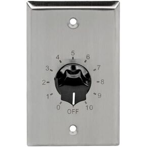 Pure Resonance Audio VC100W 100W Decora 70V Commercial Volume Control - White (Single)