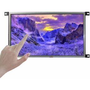 VSDISPLAY 15.6 Inch 1920x1080 FHD LCD Touchscreen Monitor 1000 Nits High Brightness with Wall Mounting Metal Case,Supports HD-MI USB Video Input for DIY Extra Outdoor/Gaming/Industrial Display