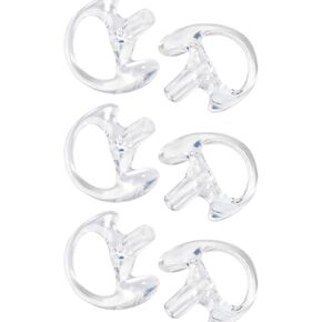 TWAYRDIO Large Size Earmold Earbud Ear Mold for Surveillance Earpiece Walkie Talkie Two Way Radio Headset Acoustic Coil Tube Audio Kits, 3 Pairs