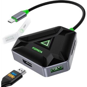 FORIDA 6 Ports USB C Hub, USB C Multiport Adapter, USB C Laptop Docking Station for MacBook Pro, Dell, HP, Samsung and More USB C Devices (2 USB 3.0 Port, SD/TF Card Reader, 4K@60HZ HDMI, 100W PD)