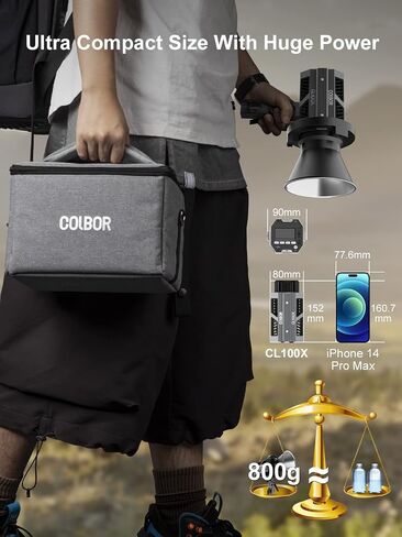 COLBOR CL60M ضوء الفيديو 65W 5600K ضوء النهار CRI97 + إضاءة الإخراج المستمر 7 تأثيرات ضوئية مع التحكم في تطبيق Bowens Mount لمقابلة البث المباشر والتصوير الداخلي والخارجي in Saudi Arabia