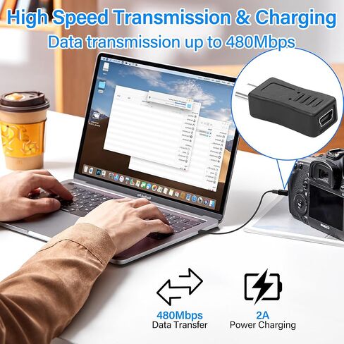 Mini USB to Type C Adapter USB 2.0 Type C Male to Mini USB 5-Pin Female Adapter 480Mbps Data Mini USB 5-Pin to USB C Convert Connector for Laptop Digital Camera MP3 Player GPS 5Pcs in Kuwait