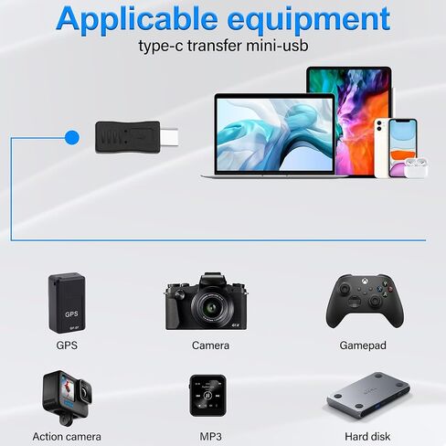 Mini USB to Type C Adapter USB 2.0 Type C Male to Mini USB 5-Pin Female Adapter 480Mbps Data Mini USB 5-Pin to USB C Convert Connector for Laptop Digital Camera MP3 Player GPS 5Pcs in Kuwait