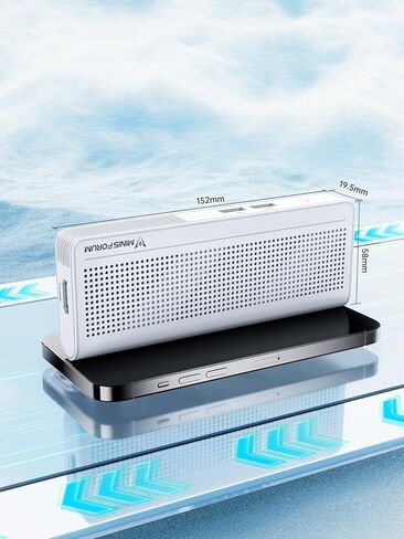 MINISFORUM S100 Mini PC Stick، Intel 12th Gen Alder Lake- N100، ذاكرة الوصول العشوائي LPDDR5 بسعة 8 جيجابايت، UFS2.1 128 جيجابايت، شاشة مزدوجة 4K، إيثرنت 2.5 جيجا، دعم PoE، 2xUSB A، 1 x USB-C، كمبيوتر شخصي للأعمال لحل اللافتات in Kuwait