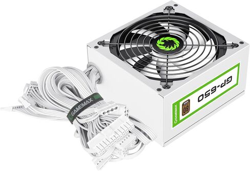 GAMEMAX GP Series Power Supply, Non-Modular, 80 Plus Bronze, GP-650 Modular, White Version in Kuwait