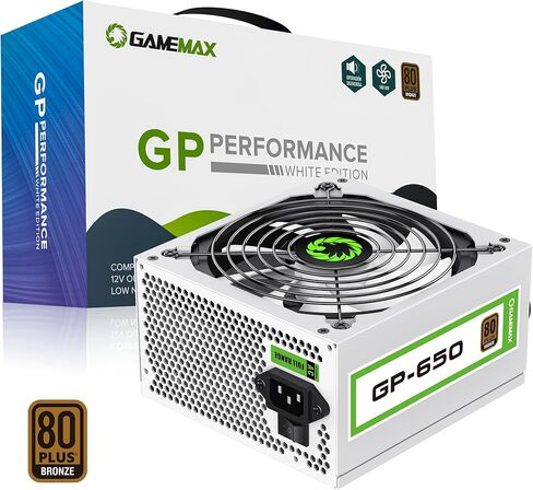 GAMEMAX GP Series Power Supply, Non-Modular, 80 Plus Bronze, GP-650 Modular, White Version in Kuwait