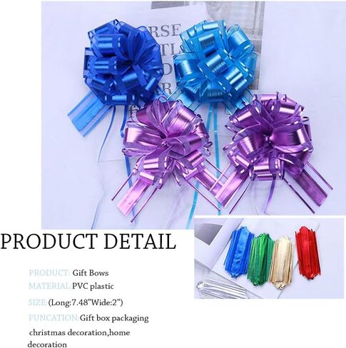 6 أجهزة كمبيوتر شخصى 6 بوصة سحب القوس هدية عيد الميلاد التفاف سحب القوس للهدايا التفاف حفلة عيد ميلاد عطلة هدية صناديق القوس سلة التعبئة والتغليف الأقواس لعيد الحب ويعرض زخارف زهرة in Kuwait