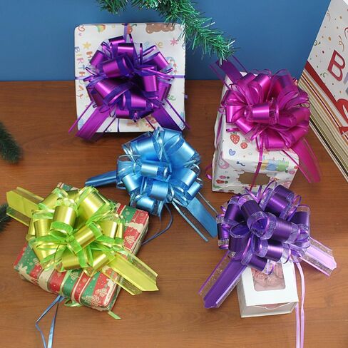 6 أجهزة كمبيوتر شخصى 6 بوصة سحب القوس هدية عيد الميلاد التفاف سحب القوس للهدايا التفاف حفلة عيد ميلاد عطلة هدية صناديق القوس سلة التعبئة والتغليف الأقواس لعيد الحب ويعرض زخارف زهرة in Kuwait