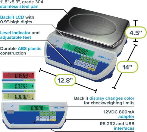 Adam Equipment Cruiser CCT 48 Bench Counting Scales 100lb / 48kg Capacity x 0.005lb / 2g Readability in Kuwait
