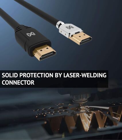 JAVEX [2 Pack] Pure Copper HDMI Cable, Metal Connector, Nylon Braided Protection, 4K@60Hz 18Gpbs, 1.8M(6FT)+ 3M(10FT) in Kuwait