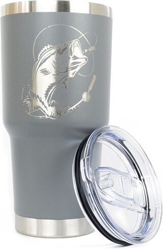 Bass Fishing Travel Mug for Men, Fathers Day Gifts for Men, Coffee Stainless Steel 20oz, Stainless Steel Tumbler with Lid in Saudi Arabia