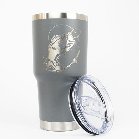 Bass Fishing Travel Mug for Men, Fathers Day Gifts for Men, Coffee Stainless Steel 20oz, Stainless Steel Tumbler with Lid in Saudi Arabia