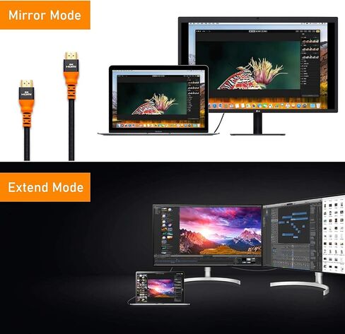 8K HDMI Cable [16FT], HDMI 2.1 Cord 48Gbps Compatible with Apple TV, Roku,Samsung QLED, Monitor, Projector in Saudi Arabia