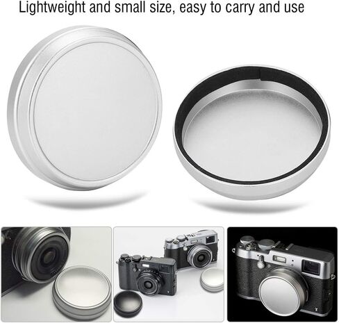 Metal Lens for Fujifilm X100 X100S X100T Camera Accessories, Professional Protective Digital Camera Camcorder Lens Cover for Fujifilm X100 X100S X100T (Silver) in Saudi Arabia