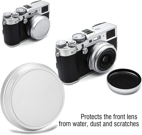 Metal Lens for Fujifilm X100 X100S X100T Camera Accessories, Professional Protective Digital Camera Camcorder Lens Cover for Fujifilm X100 X100S X100T (Silver) in Saudi Arabia