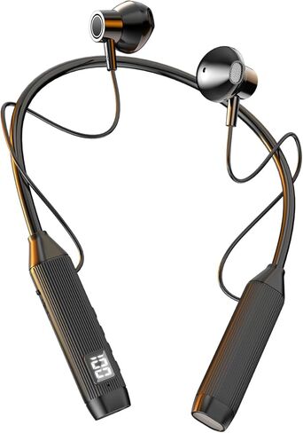 سماعات بلوتوث، سماعات رأس لاسلكية مع وقت تشغيل يصل إلى 25 ساعة، سماعات أذن لاسلكية بلوتوث 5.3 عالية الدقة وعزل صوت ستيريو عميق IPX4، سماعات مقاومة للماء للتمرين والجري والرياضة، أندرويد، iOS in Kuwait