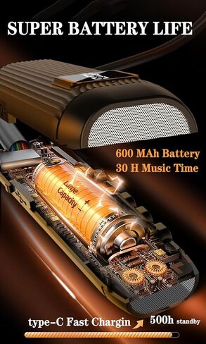 سماعات بلوتوث، سماعات رأس لاسلكية مع وقت تشغيل يصل إلى 25 ساعة، سماعات أذن لاسلكية بلوتوث 5.3 عالية الدقة وعزل صوت ستيريو عميق IPX4، سماعات مقاومة للماء للتمرين والجري والرياضة، أندرويد، iOS in Kuwait