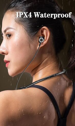 سماعات بلوتوث، سماعات رأس لاسلكية مع وقت تشغيل يصل إلى 25 ساعة، سماعات أذن لاسلكية بلوتوث 5.3 عالية الدقة وعزل صوت ستيريو عميق IPX4، سماعات مقاومة للماء للتمرين والجري والرياضة، أندرويد، iOS in Kuwait