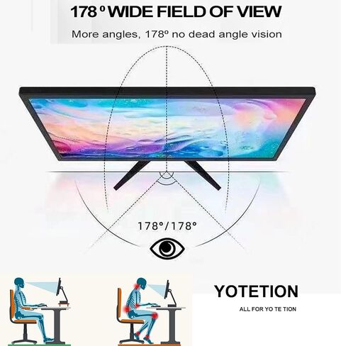 19 inch HD (1440 x 900) Monitor, 75Hz Refresh Rate, HDMI x1, VGA x1, Small Thin Monitor for laptops, Computers and desktops,LED Display, VGA/HDMI Connection. in Saudi Arabia