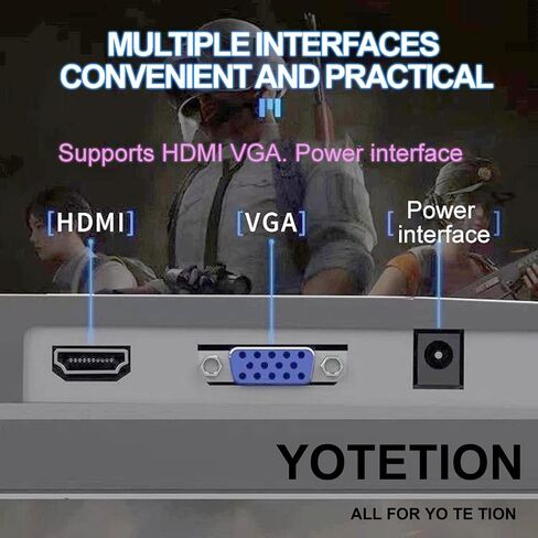 19 inch HD (1440 x 900) Monitor, 75Hz Refresh Rate, HDMI x1, VGA x1, Small Thin Monitor for laptops, Computers and desktops,LED Display, VGA/HDMI Connection. in Saudi Arabia