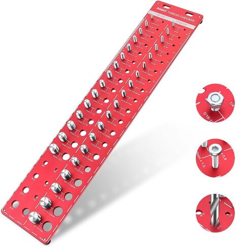Nut and Bolt Thread Checker 44 PCS Nut and Bolt Size Gauge 23 Inch & 21 Metric Individually Assembled Thread Gauge Portable Bolt and Nut Identifier Gauge Box in Saudi Arabia
