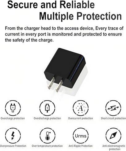 شاحن حائط USB 5 فولت 2 أمبير محول طاقة شاحن محمول عالمي USB قابس شاحن الهاتف الخليوي متوافق مع iPhone، iPad، Samsung، iPod، Nokia، LG، HTC، Moto Travel Office الاستخدام المنزلي in Kuwait