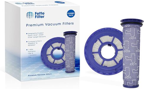 فلتر Fette - مرشحات مكنسة كهربائية HEPA Post Filter ومرشحات مسبقة متوافقة مع مكنسة كهربائية Dyson DC41، DC65، DC66، مقارنة بالجزء #920769-01 و#920640-01 (عبوة من قطعتين) in Saudi Arabia