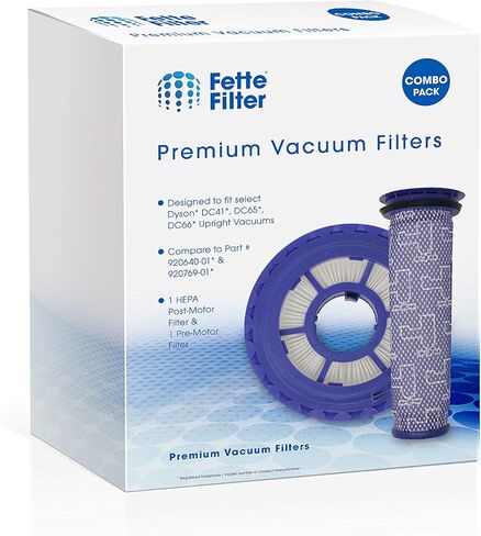 فلتر Fette - مرشحات مكنسة كهربائية HEPA Post Filter ومرشحات مسبقة متوافقة مع مكنسة كهربائية Dyson DC41، DC65، DC66، مقارنة بالجزء #920769-01 و#920640-01 (عبوة من قطعتين) in Saudi Arabia
