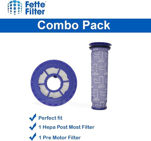 فلتر Fette - مرشحات مكنسة كهربائية HEPA Post Filter ومرشحات مسبقة متوافقة مع مكنسة كهربائية Dyson DC41، DC65، DC66، مقارنة بالجزء #920769-01 و#920640-01 (عبوة من قطعتين) in Saudi Arabia