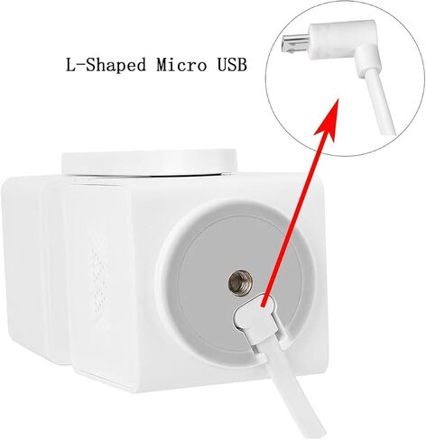 2 Pack 40FT Power Extension Cable Compatible with WYZE Cam Pan V3, 90 Degree L-Shaped Flat Micro USB Extension Charging Cord for WYZE Cam Pan V3 (White) in Saudi Arabia
